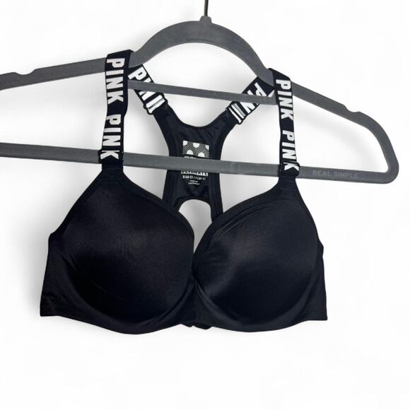 Victorias Secret Pink Black Ultimate Push Up Bra Size S - Picture 1 of 8